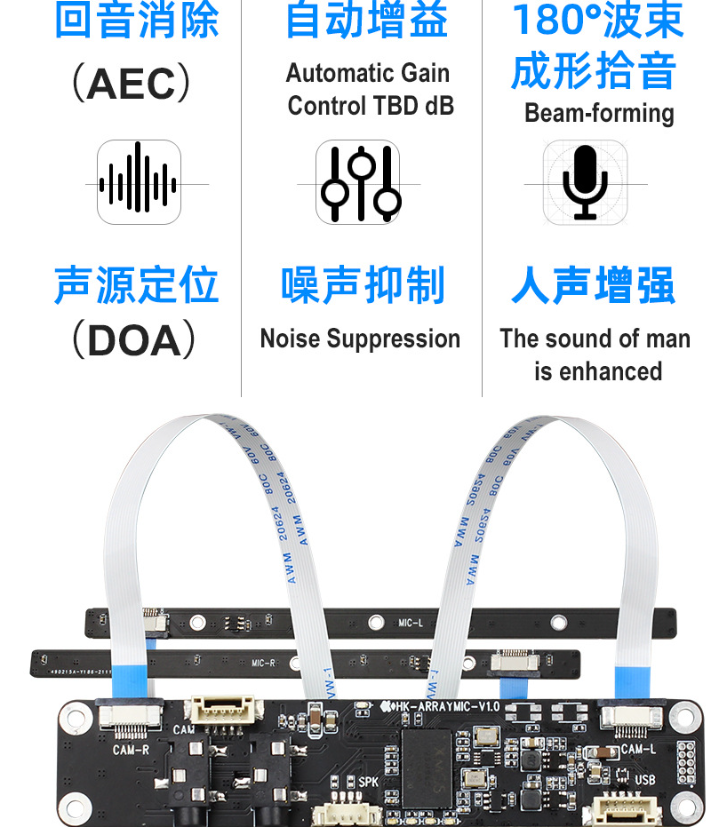8-microphone array for far-field pickup, featuring AEC voice interaction capabilities+ 48MP Camera Module - 图片 8